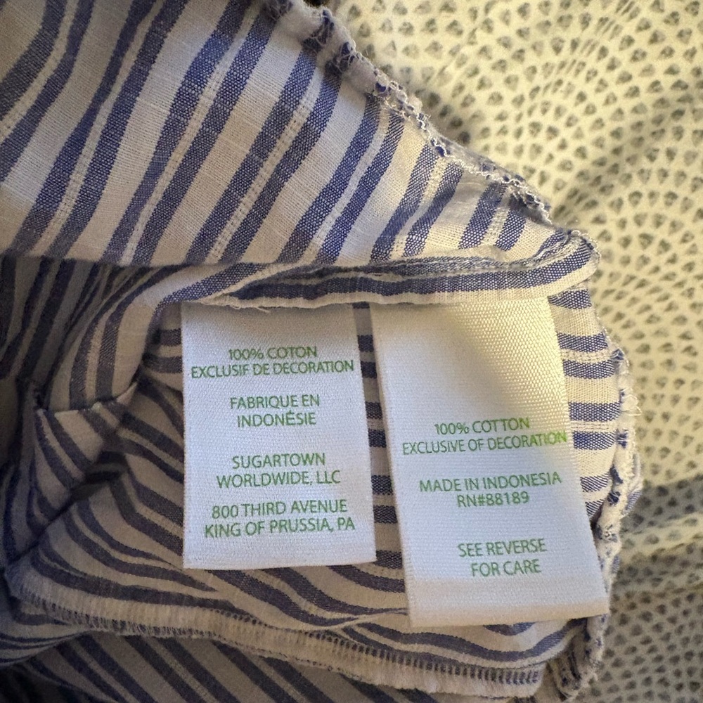 Lilly Pulitzer Ellis Top Blue Thistle Stripe Blouse size XS - Picture 6 of 6